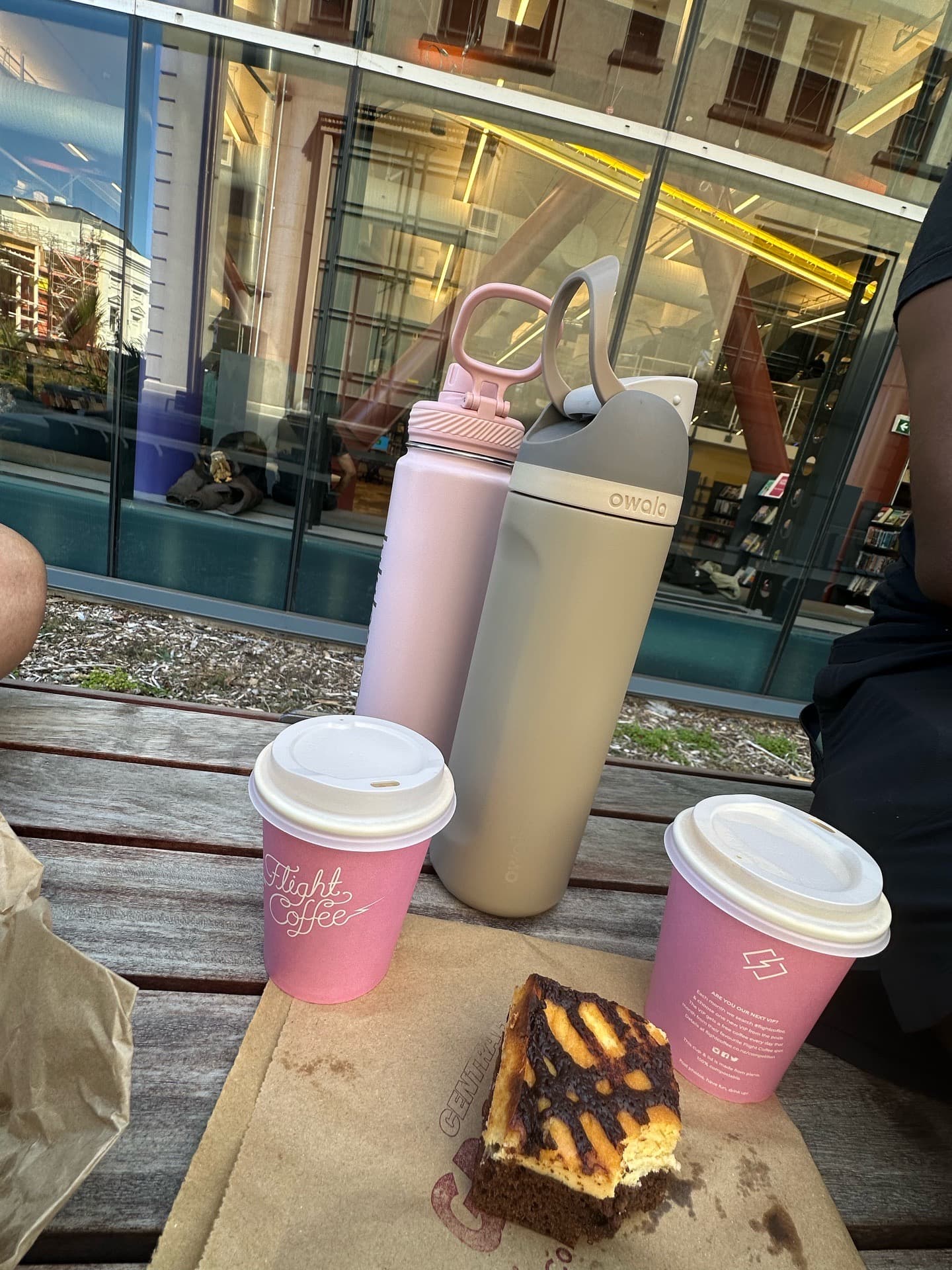 On a beautiful sunny day, this spot is perfect for sipping coffee, having a snack and if you have kids - bring them along in bathers and let them frolic in the water fountains.